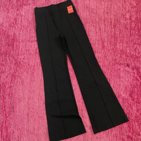 Spanx PBP Hi Rise Flare Ponte Knit Pants Black Size Small - Picture 1 of 12